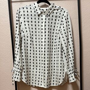 Garnet Hill Black and White Patterned Top
